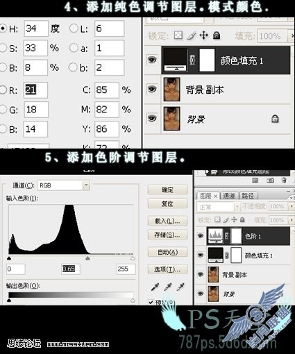 PhotoShop给人物打造超酷质感黑金皮肤