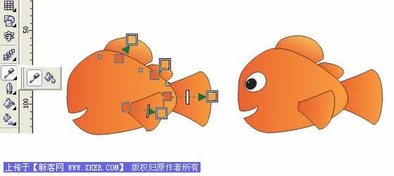 Coreldraw绘制海底总动员小鱼Nemo