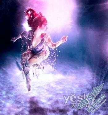 Photoshop教程:调水下人物的艳丽梦幻效果