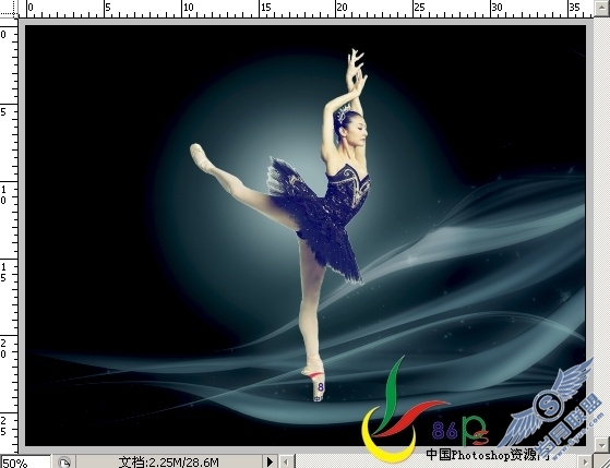 PhotoShop合成月光芭蕾效果教程