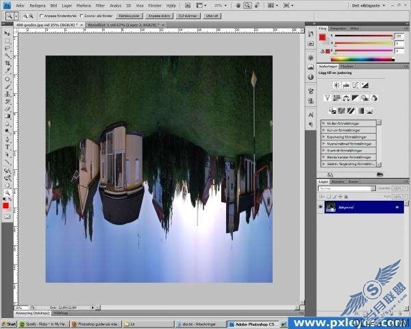 Photoshop制作圆形全景画教程【图】_
