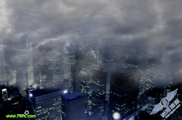 PhotoShop教程:制作合成城市夜空中蝙蝠侠效果