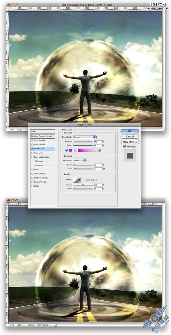 Photoshop经典合成教程:人的能量推翻汽车