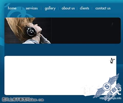 Photoshop制作蓝色风格的网站首页模板