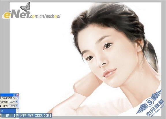 Photoshop结合数位板绘制美女头像(2)