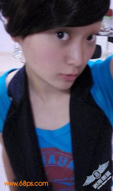 Photoshop给美女加上另类个性妆饰