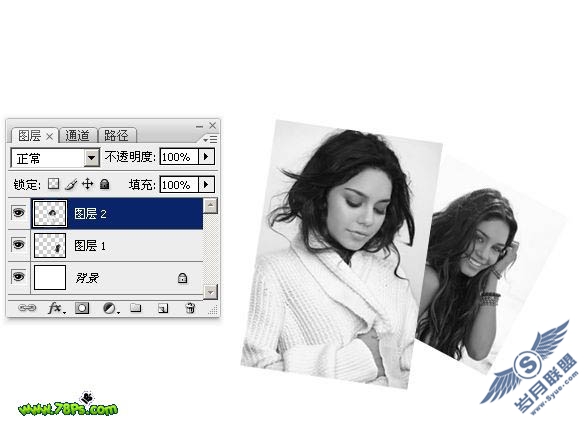 Photoshop制作超梦幻的黑白照片