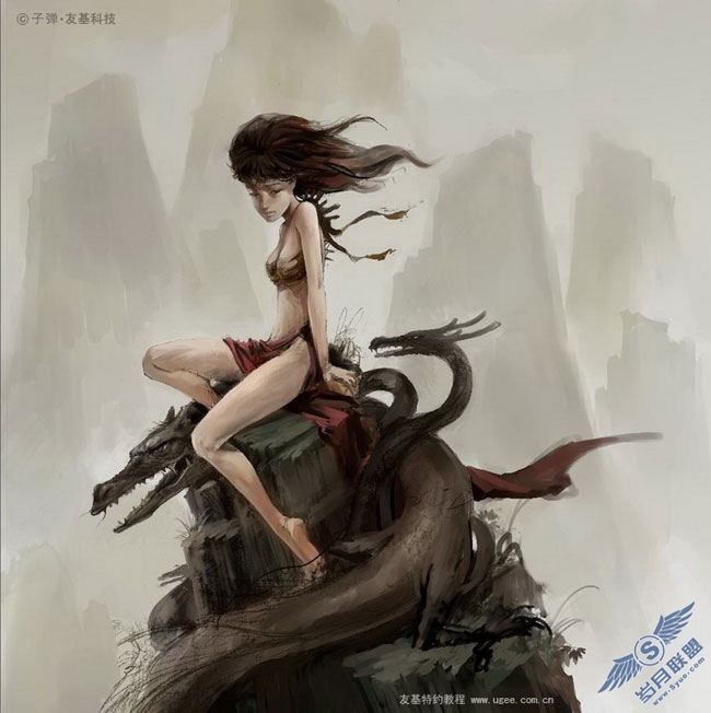 优秀插画家“子弹”绘制险象环生的《龙》