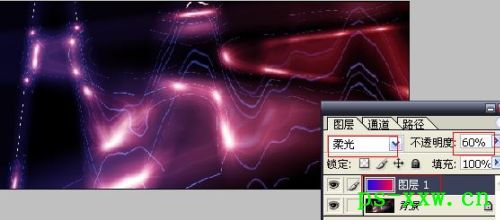 Photoshop制作闪亮高光背景效果图