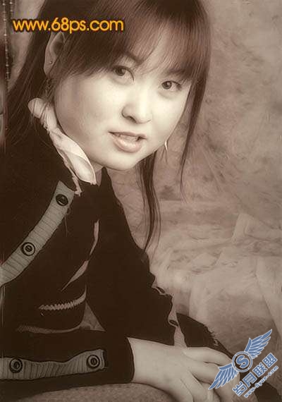 Photoshop照片处理:将黑白照片制作成为淡红中性色【图】_