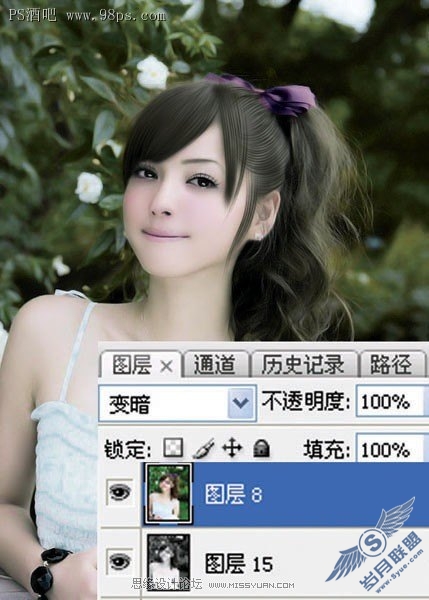 Photoshop照片淡淡轻微转手绘效果