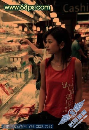 Photoshop调出照片的陈旧暖色调