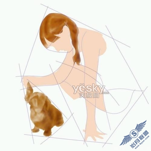 Photoshop教程:美女+宠物如此凭空创造