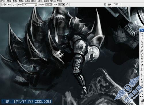 Photoshop加<a href=http://www.syue.com/Digital/ target=_blank class=infotextkey>数码</a>板绘制“困斗”怪兽