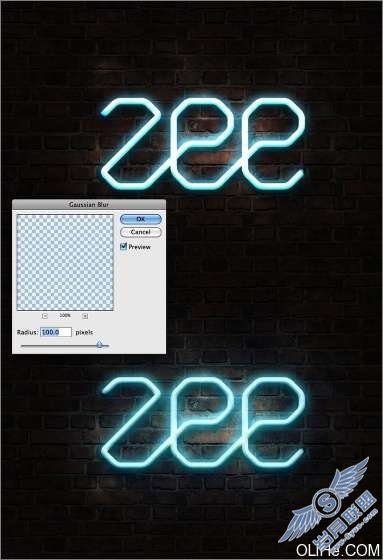 Photoshop文字特效:制作霓虹灯文字_