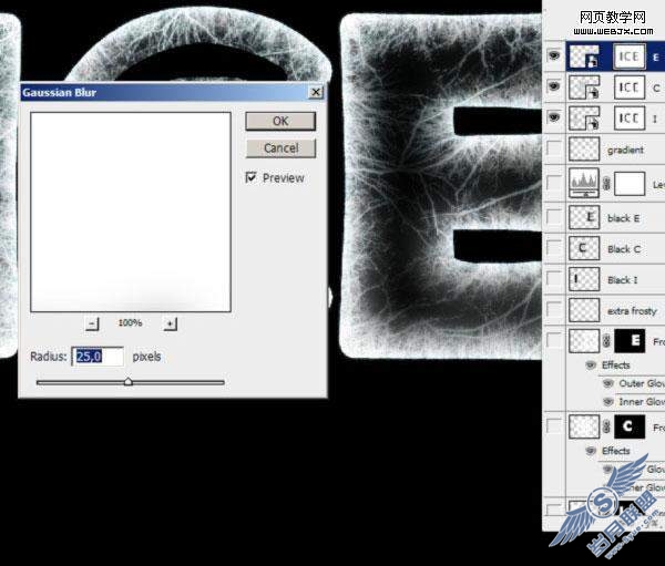 Photoshop教程:打造冰冻的冰雪文字效果
