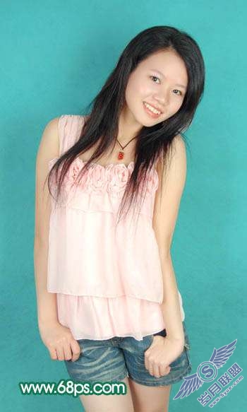 Photoshop照片处理:制作粉红色人物图片效果【图】_