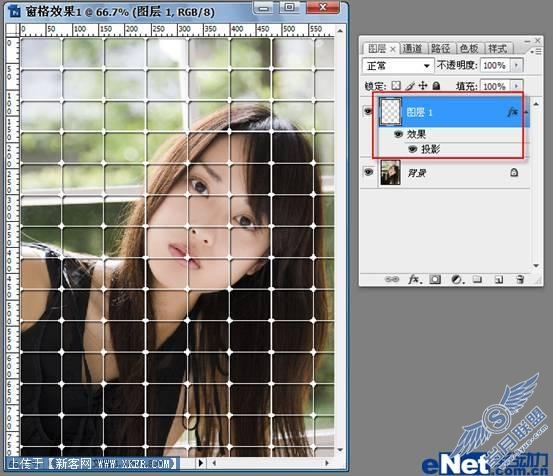 用Photoshop轻松制作窗格效果