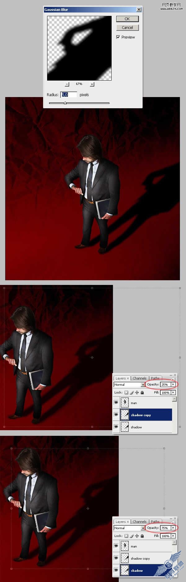 Photoshop合成教程:建构主义职场海报