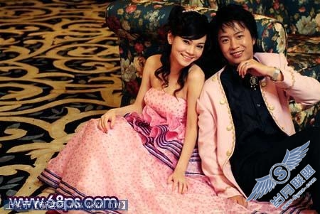 Photoshop调出浪漫的蓝紫色婚片