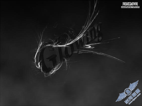 Photoshop制作超酷的光束装饰的立体字