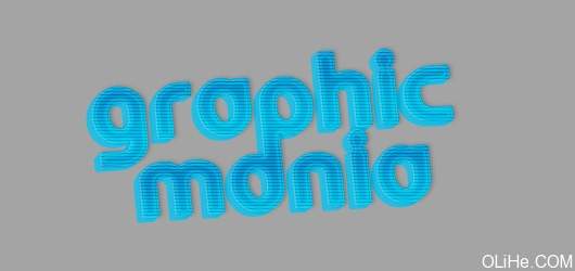 Photoshop教程:玻璃霓虹灯冷色文字效果