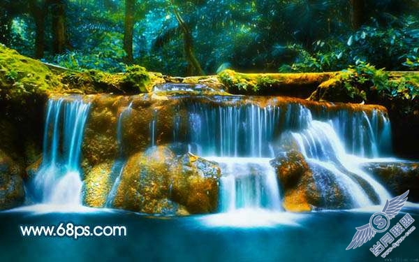 Photoshop照片处理:制作蓝黄色风景照片【图】_