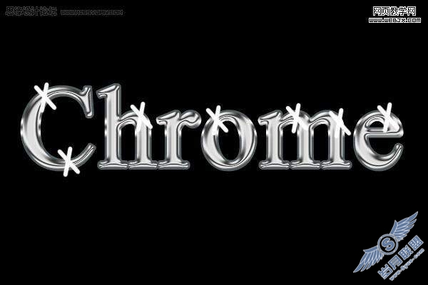 Photoshop快速制作闪亮的金属立体字
