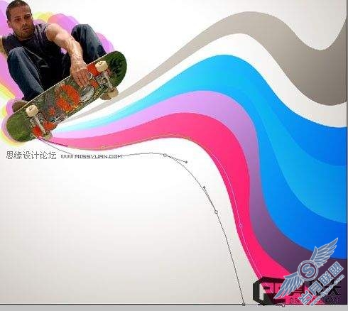 Photoshop教程:打造欧美风格的滑板海报