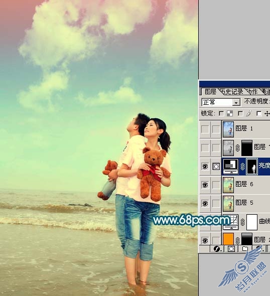Photoshop快速调出人物照片柔和的淡红色