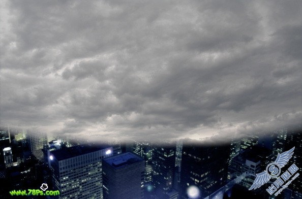 PhotoShop教程:制作合成城市夜空中蝙蝠侠效果