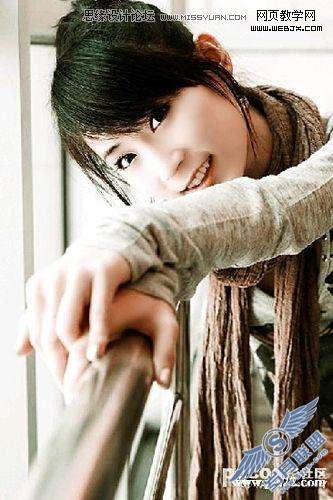 Photoshop照片处理:调出淡黄色效果美女照片