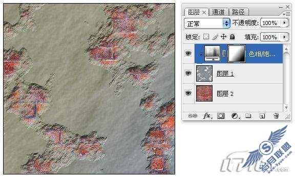Photoshop设计水泥砖墙效果