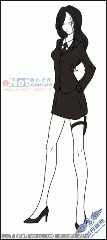 Photoshop打造超酷卡通美女特工