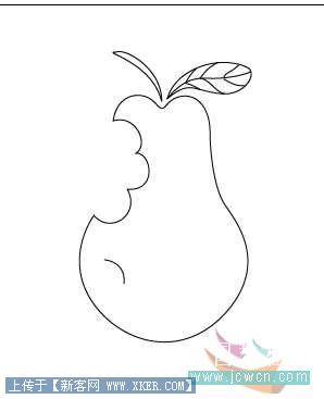 Illustrator鼠绘教程:简单绘制箭头穿过梨的效果