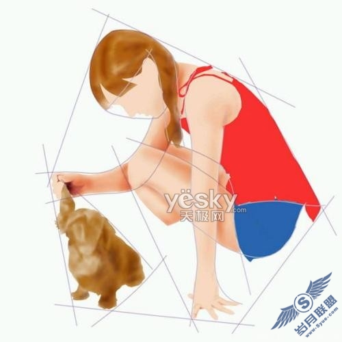 Photoshop教程:美女+宠物如此凭空创造