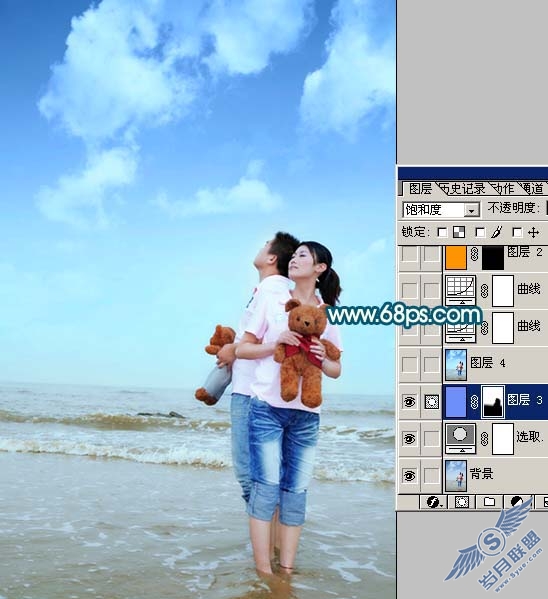 Photoshop快速调出人物照片柔和的淡红色