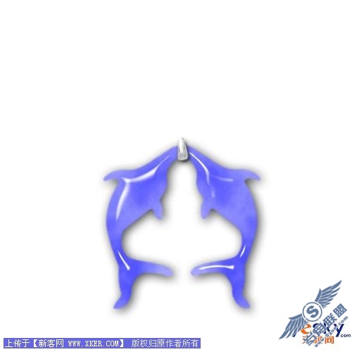Photoshop鼠绘逼真玉石海豚吊坠