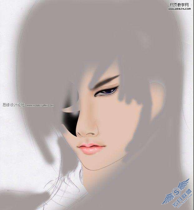 Photoshop绘制冷酷的漫画CG人物【图】_