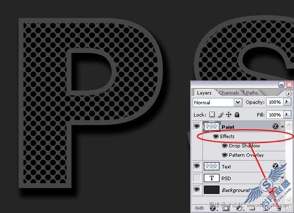 photoshop制作金属质感锈蚀文字