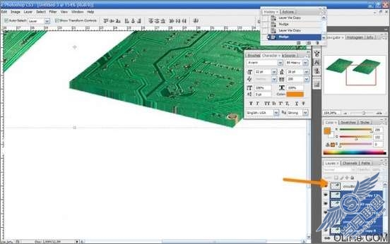 Photoshop制作子弹击穿遥控器特效(上)