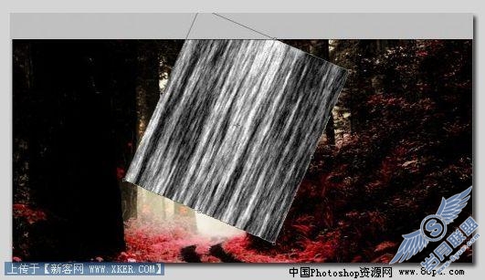 Photoshop打造暗红森林梦幻风景效果