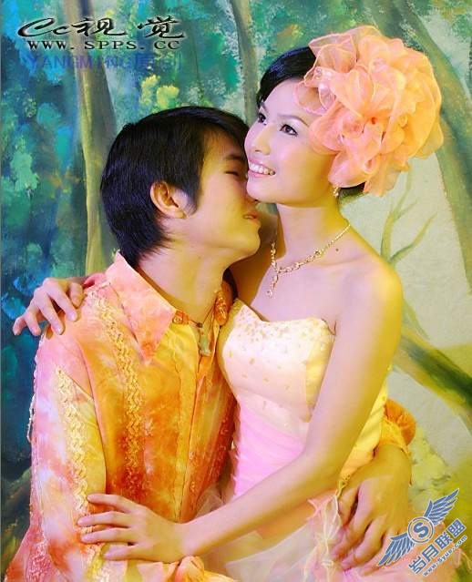 PhotoShop教程:合成喜庆的结婚请柬