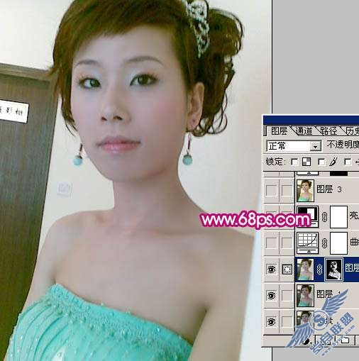 Photoshop照片处理:调出淡红质感肤色人物照片【图】_