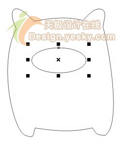 用CorelDraw绘可爱黑白猪图案(图六)