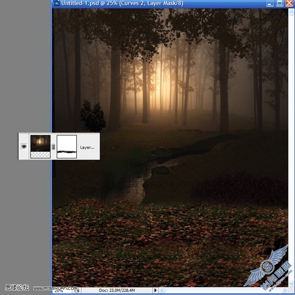 photoshop照片处理:创意合成森林中的天使