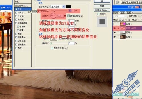 Photoshop教程:涂抹工具应用打造毛绒绒的地毯_中国教程网
