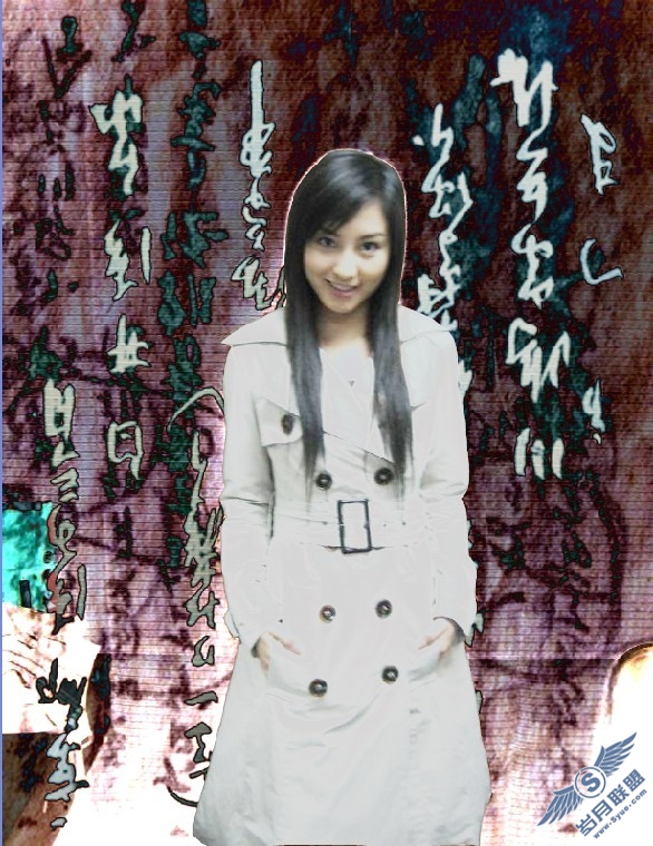 Photoshop合成古典火焰美女