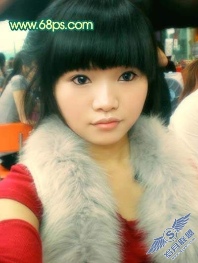 Photoshop调色:人物质感橙红色肤色