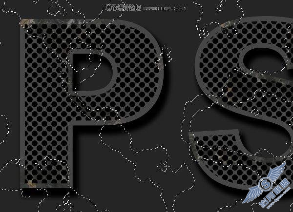 photoshop制作金属质感锈蚀文字